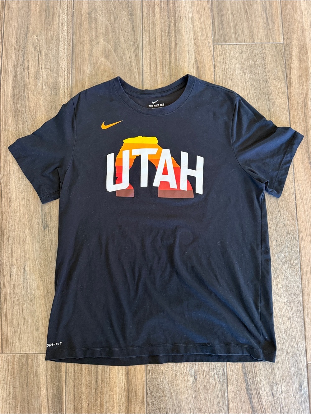 Utah Jazz The Nike Tee Black T-Shirt Men’s XL. Dri-fit